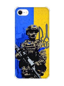 Чохол з потовщеними кутами на iPhone 7/ 7s/ 8/ 8s :: Солдат (патріотичний принт 350)