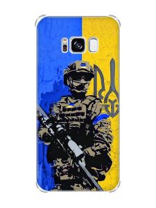 Чохол з потовщеними кутами на Samsung Galaxy S8 :: Солдат (патріотичний принт 350)