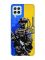 Матовий чохол з бірюзовими боками на Samsung Galaxy M32/M22/A22 4G :: Солдат (патріотичний принт 350)