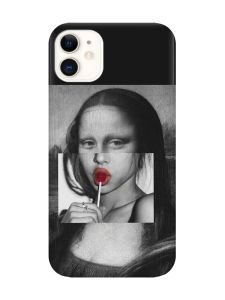 Матовий чорний чохол на Apple iPhone 11 (6.1) :: Сучасна Мона Ліза (принт 351)