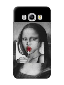 Матовий чорний чохол на Samsung Galaxy J5(2016) J510 :: Сучасна Мона Ліза (принт 351)