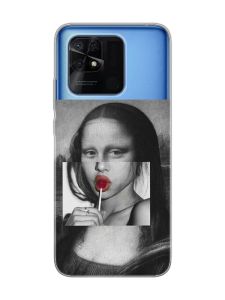 Прозорий чохол на Xiaomi Redmi 10C :: Сучасна Мона Ліза (принт 351)