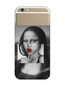 Прозорий чохол на iPhone 6/6s :: Сучасна Мона Ліза (принт 351)