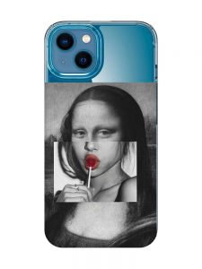 Прозорий чохол для iPhone 13 mini :: Сучасна Мона Ліза (принт 351)