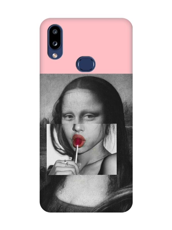 Матовий рожевий чохол на Samsung Galaxy A10s (A107) :: Сучасна Мона Ліза (принт 351)