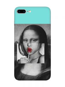 Матовий бірюзовий чохол на iPhone 7 Plus/8 Plus :: Сучасна Мона Ліза (принт 351)