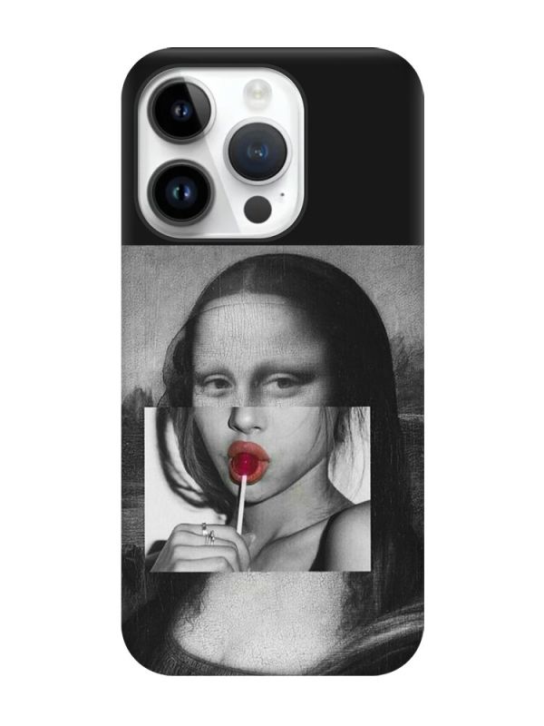Матовий чорний чохол на Apple iPhone 14 Pro :: Сучасна Мона Ліза (принт 351)