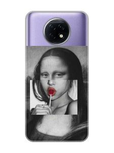 Прозорий чохол на Xiaomi Redmi Note 9T/Redmi Note 9 5G :: Сучасна Мона Ліза (принт 351)