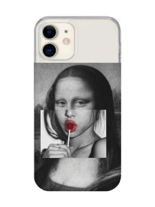 Прозорий чохол на iPhone 12 mini :: Сучасна Мона Ліза (принт 351)