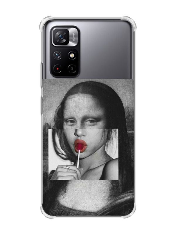 Чохол з потовщеними кутами на Xiaomi Redmi Note 11 5G :: Сучасна Мона Ліза (принт 351)