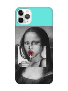 Матовий бірюзовий чохол на iPhone 11 Pro Max (6.5) :: Сучасна Мона Ліза (принт 351)