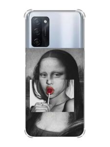 Чохол з потовщеними кутами на Oppo A55 :: Сучасна Мона Ліза (принт 351)