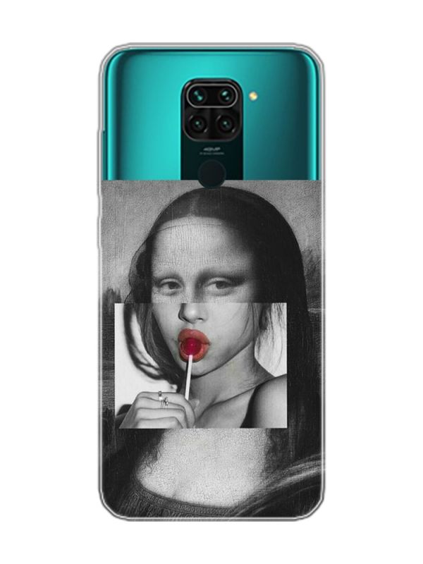 Прозорий чохол на Xiaomi Redmi Note 9 :: Сучасна Мона Ліза (принт 351)