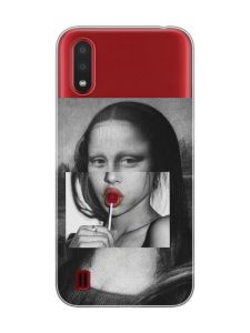 Прозорий чохол для Samsung Galaxy A01 :: Сучасна Мона Ліза (принт 351)