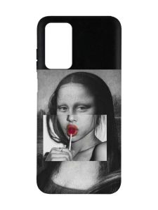 Матовий чорний чохол на Xiaomi Redmi Note 11 4G :: Сучасна Мона Ліза (принт 351)