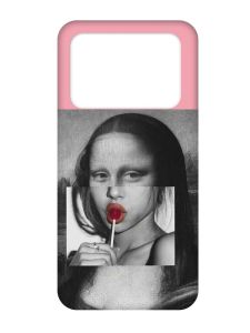 Матовий рожевий чохол на Xiaomi Poco X4 Pro 5G :: Сучасна Мона Ліза (принт 351)