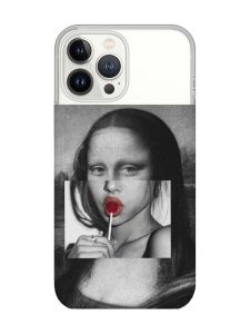 Прозорий чохол із захистом камери на iPhone 14 Pro Max :: Сучасна Мона Ліза (принт 351)