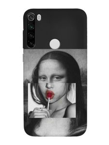 Матовий чорний чохол на Xiaomi Redmi Note 8T :: Сучасна Мона Ліза (принт 351)
