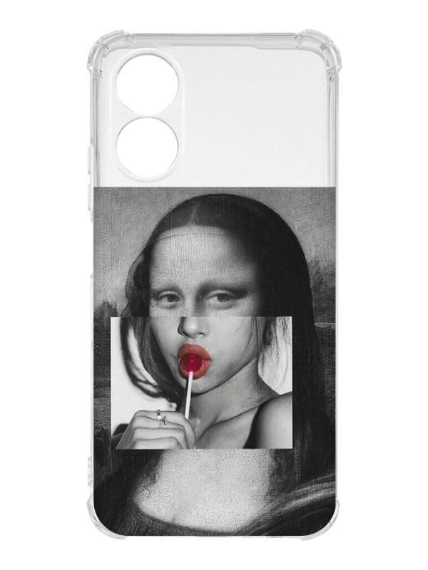 Чохол із потовщеними кутами на Oppo A17 :: Сучасна Мона Ліза (принт 351)