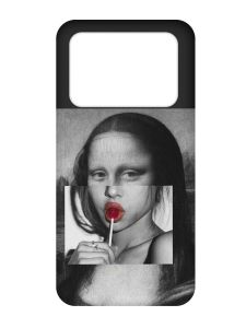 Матовий чорний чохол на Xiaomi Poco X4 Pro 5G :: Сучасна Мона Ліза (принт 351)