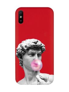Матовий червоний чохол на Xiaomi Redmi 9A :: Скульптура (принт 352)