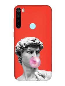 Матовий червоний чохол на Xiaomi Redmi Note 8T :: Скульптура (принт 352)