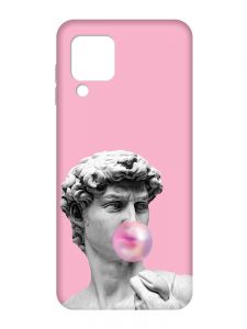 Матовий рожевий чохол на Samsung Galaxy M32/A22/M22 4G :: Скульптура (принт 352)
