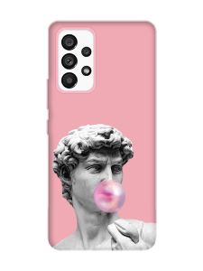 Матовий рожевий чохол на Samsung Galaxy A53 4G/5G :: Скульптура (принт 352)
