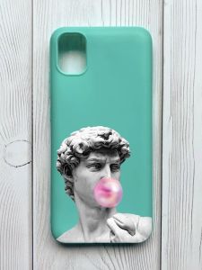 Матовий бірюзовий чохол на Samsung Galaxy A04E / A042 :: Скульптура (принт 352)