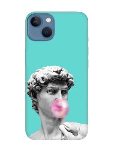 Матовий бірюзовий чохол на Apple iPhone 13 :: Скульптура (принт 352)