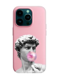 Матовий рожевий чохол на Apple iPhone 14 Pro :: Скульптура (принт 352)