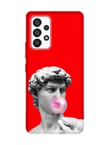 Матовий червоний чохол на Samsung Galaxy A53 4G/5G :: Скульптура (принт 352)