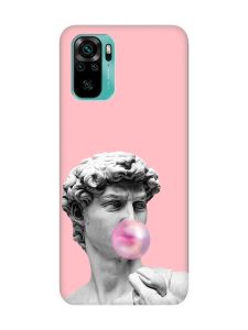 Матовий рожевий чохол на Xiaomi Redmi Note 10 / Note 10s :: Скульптура (принт 352)