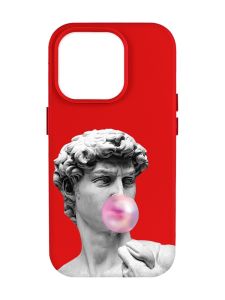 Матовий червоний чохол на Apple iPhone 14 Pro Max :: Скульптура (принт 352)