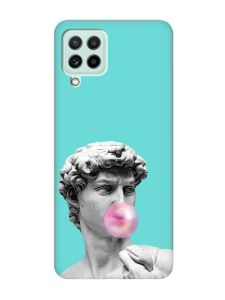 Матовий бірюзовий чохол на Samsung Galaxy M32/M22/A22 4G :: Скульптура (принт 352)