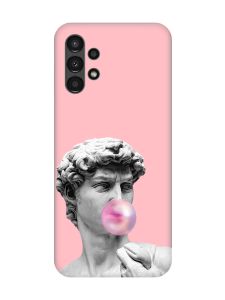 Матовий рожевий чохол на Samsung A13 4G :: Скульптура (принт 352)