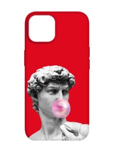 Матовий червоний чохол на Apple iPhone 14 :: Скульптура (принт 352)