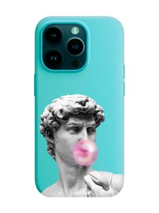 Матовий бірюзовий чохол на Apple iPhone 14 Pro :: Скульптура (принт 352)