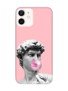 Матовий рожевий чохол на Apple iPhone 12 / 12 Pro (6.1) :: Скульптура (принт 352)