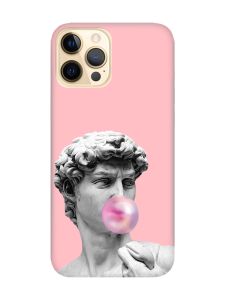 Матовий рожевий чохол на Apple iPhone 12 Pro Max :: Скульптура (принт 352)