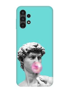 Матовий бірюзовий чохол на Samsung Galaxy A13 4G :: Скульптура (принт 352)