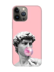 Матовий рожевий чохол на Apple iPhone 13 Pro :: Скульптура (принт 352)