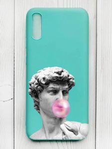 Матовий бірюзовий чохол на Xiaomi Redmi 9А :: Скульптура (принт 352)