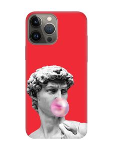 Матовий червоний чохол на Apple iPhone 13 Pro :: Скульптура (принт 352)