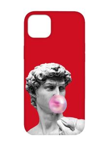 Матовий червоний чохол на iPhone 14 Plus :: Скульптура (принт 352)