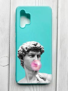Матовий бірюзовий чохол на Samsung Galaxy A32 :: Скульптура (принт 352)