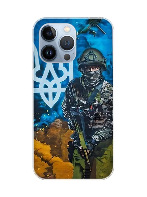 Магнітний чохол на iPhone 13 Pro (6.1) із підтримкою MagSafe :: Військовий (патріотичний принт 349)