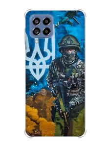 Чохол з потовщеними кутами на Samsung Galaxy M53 (M536) 5G :: Військовий (патріотичний принт 349)