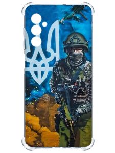 Чохол з потовщеними кутами на Samsung Galaxy A14 5G :: Військовий (патріотичний принт 349)