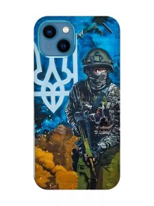 Чохол для iPhone 13 mini :: Військовий (патріотичний принт 349)